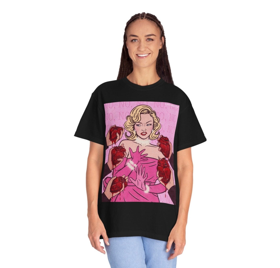 NEVRBROKE | Female Classic Oversized T-Shirt – "No Thanks, Heartbreaker"