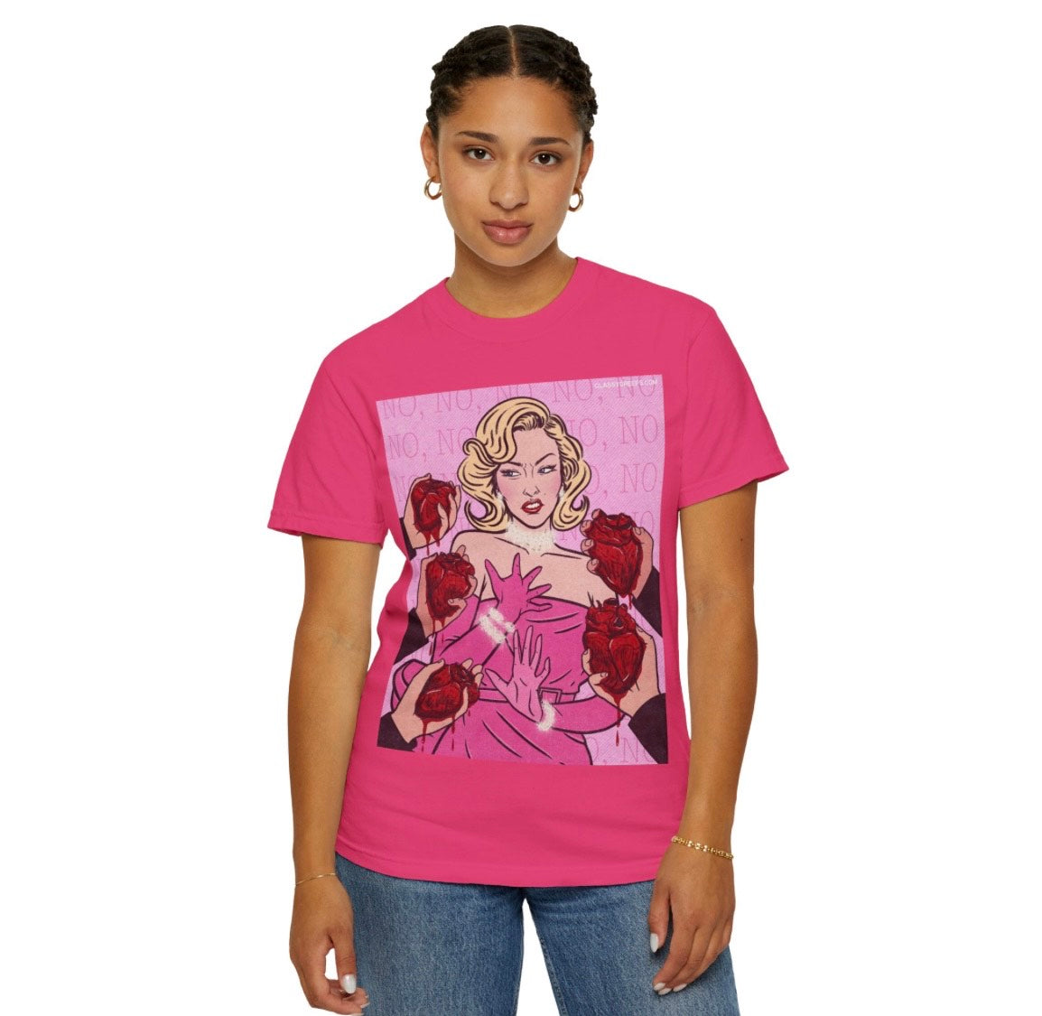 NEVRBROKE | Female Classic Oversized T-Shirt – "No Thanks, Heartbreaker"