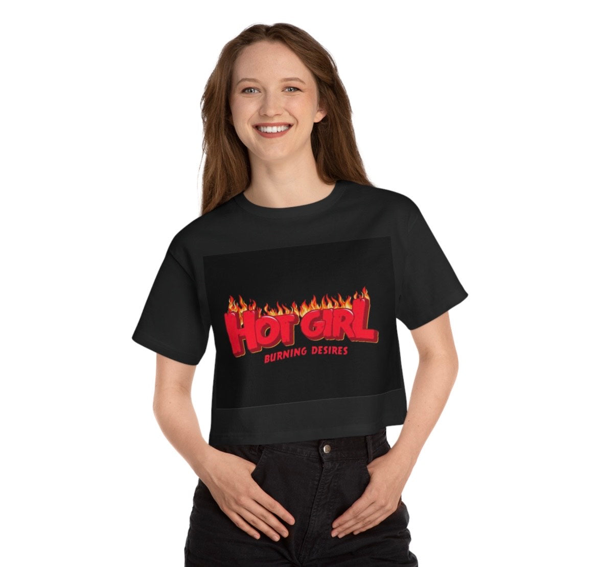 "Hot Girl" Black Crop Top – By NEVRBROKE For the Girls Who Walk In Like They Own Every Room.
