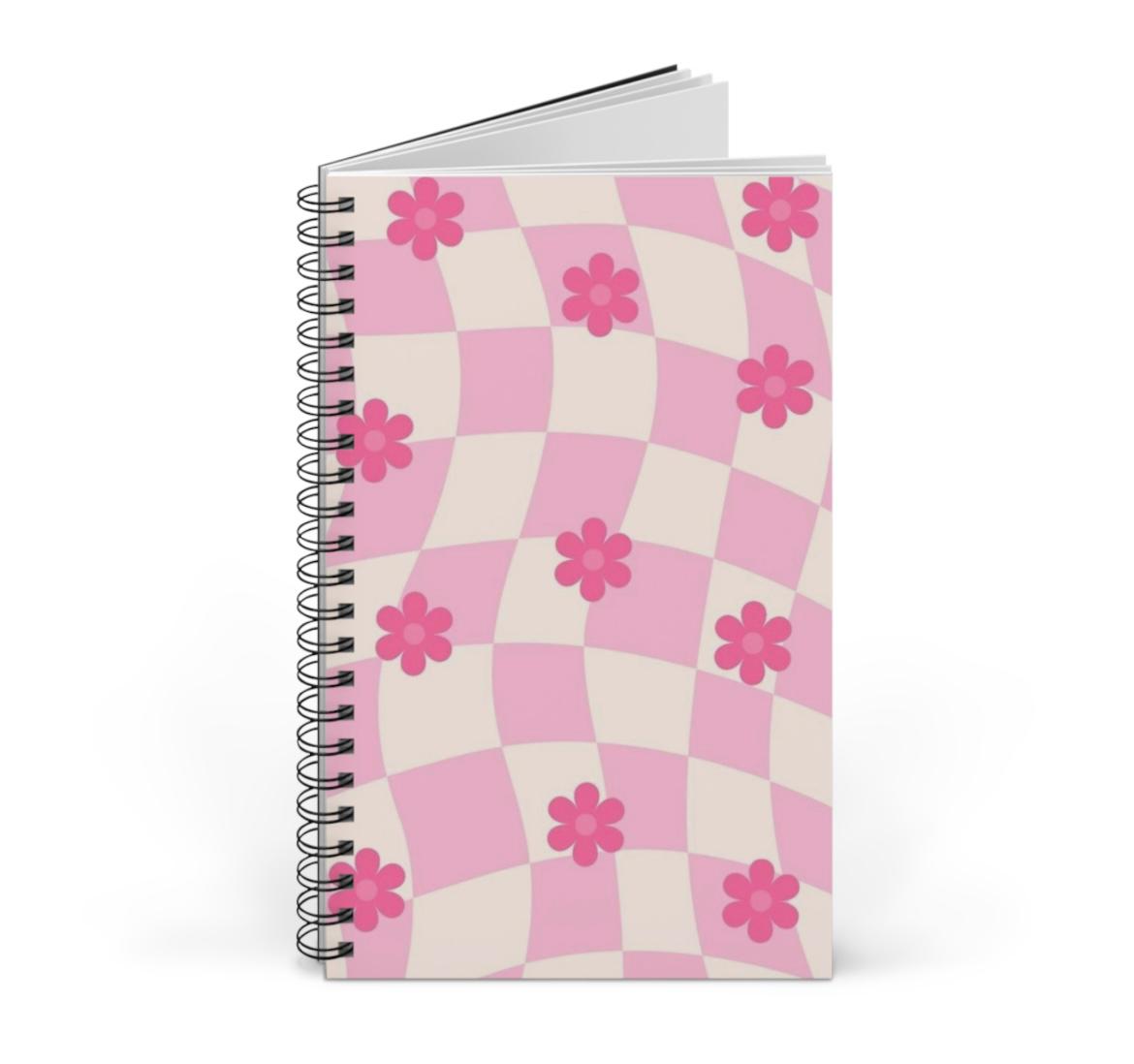Pink and White Checkered Floral