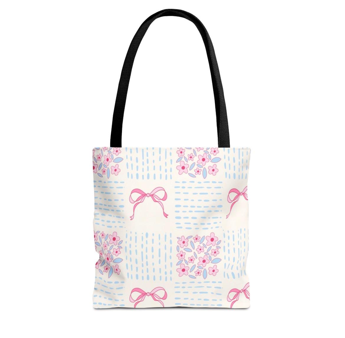 Floral-Bow Checkered Combo