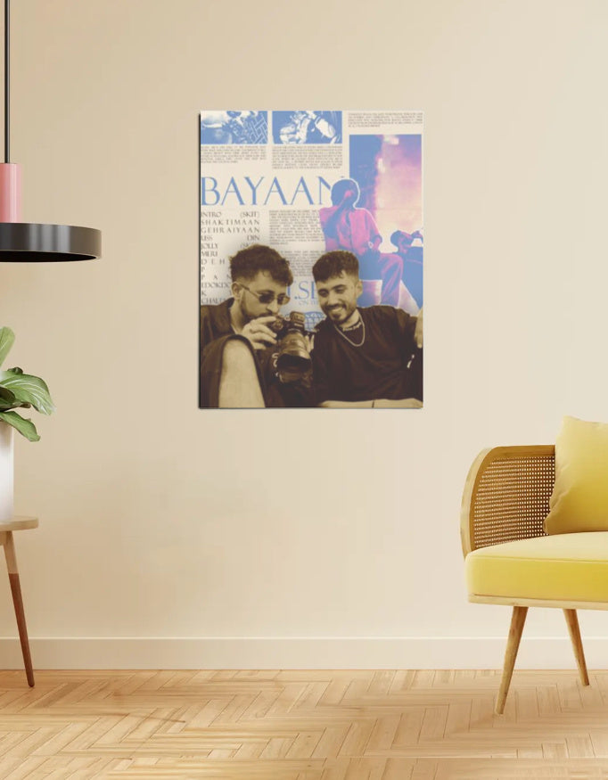 Bayaan – Seedhe Maut Aesthetic Blue Poster (BNW Mood Cut)