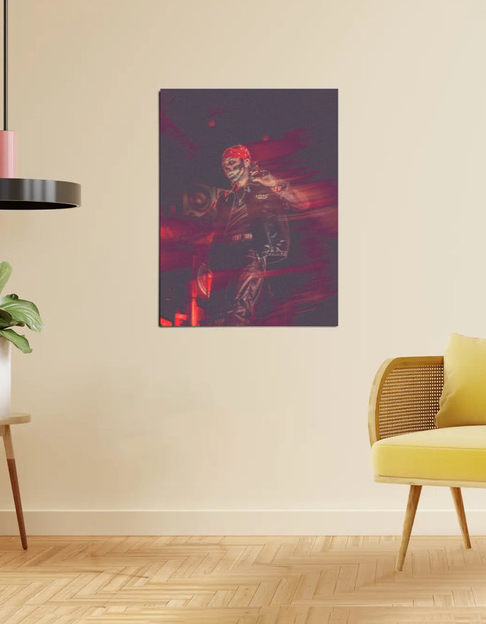 NOIRWAVE – Talwinder Blurred Red & Black Monochrome Poster