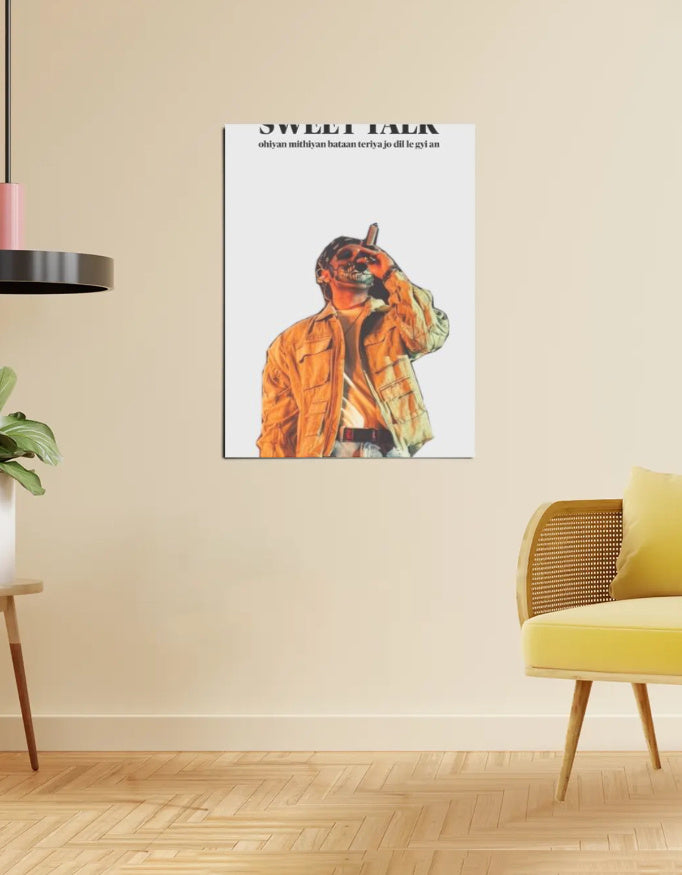 Live in Yellow – Talwinder Concert Poster (White Background Aesthetic)