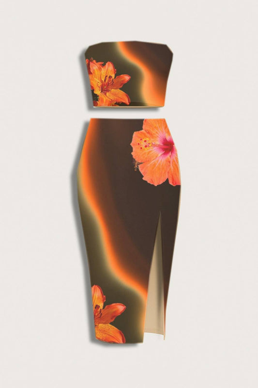 Orange hibiscus
