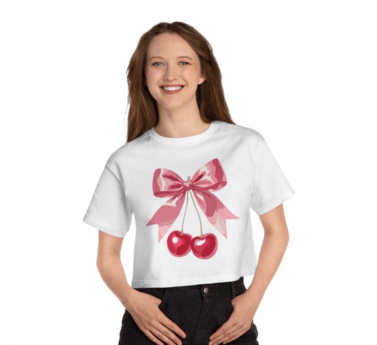 Cherry Bomb Bow Crop Top