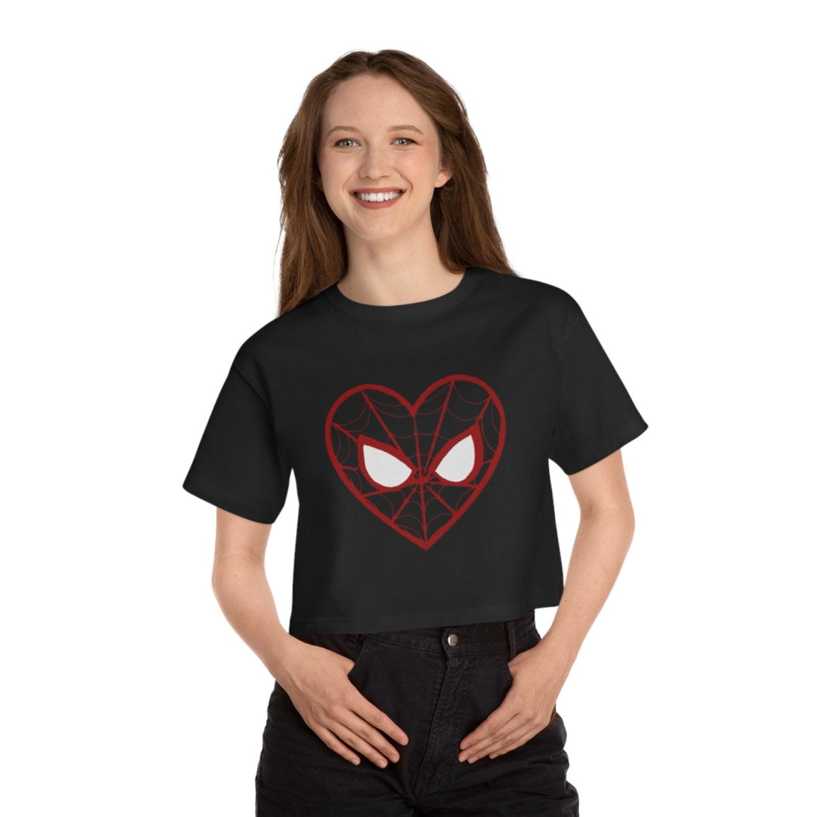 Heart On The Web Crop Top