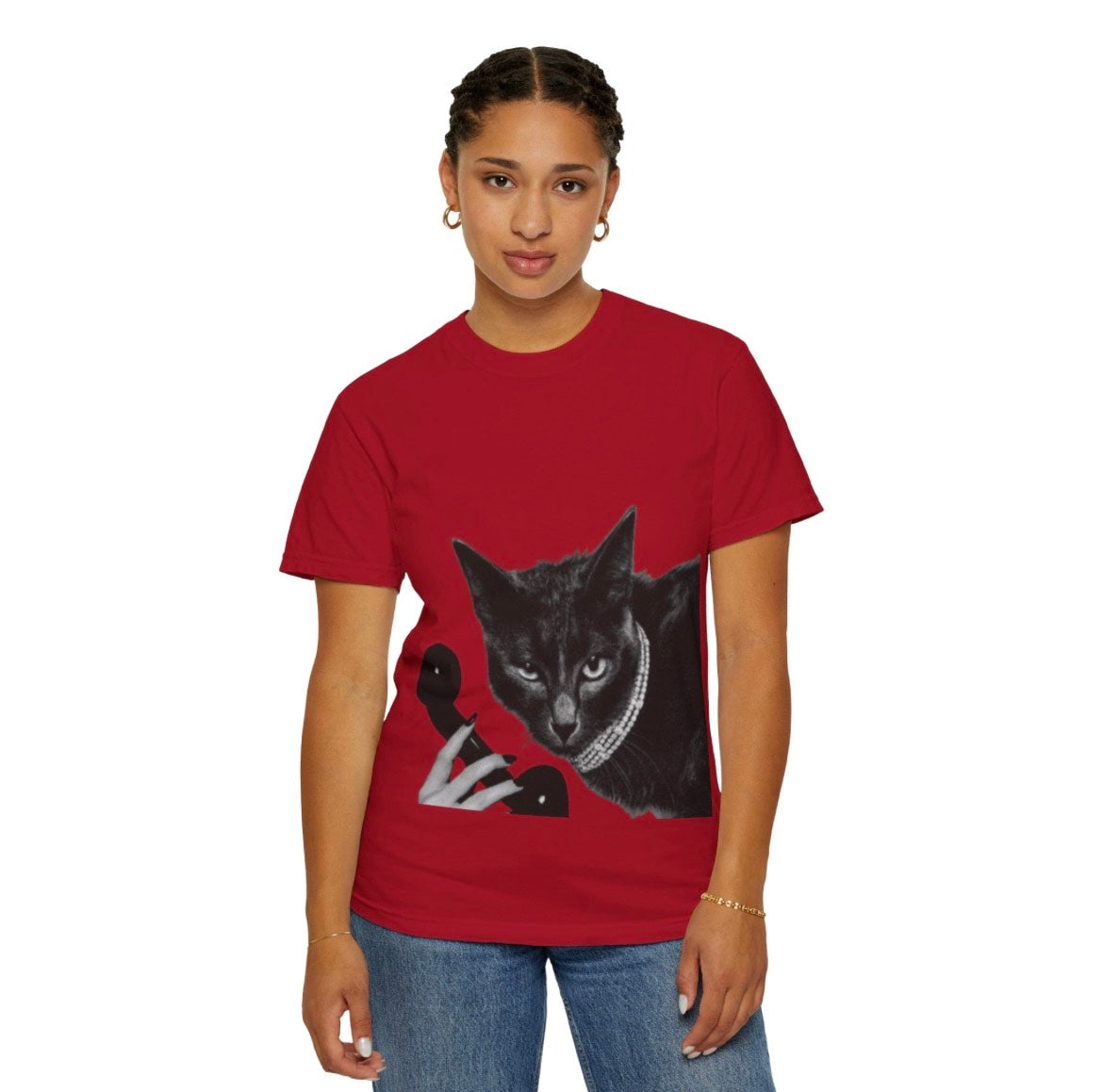 Purrfect Call Oversized Tee – Cat’s Got Something to Say