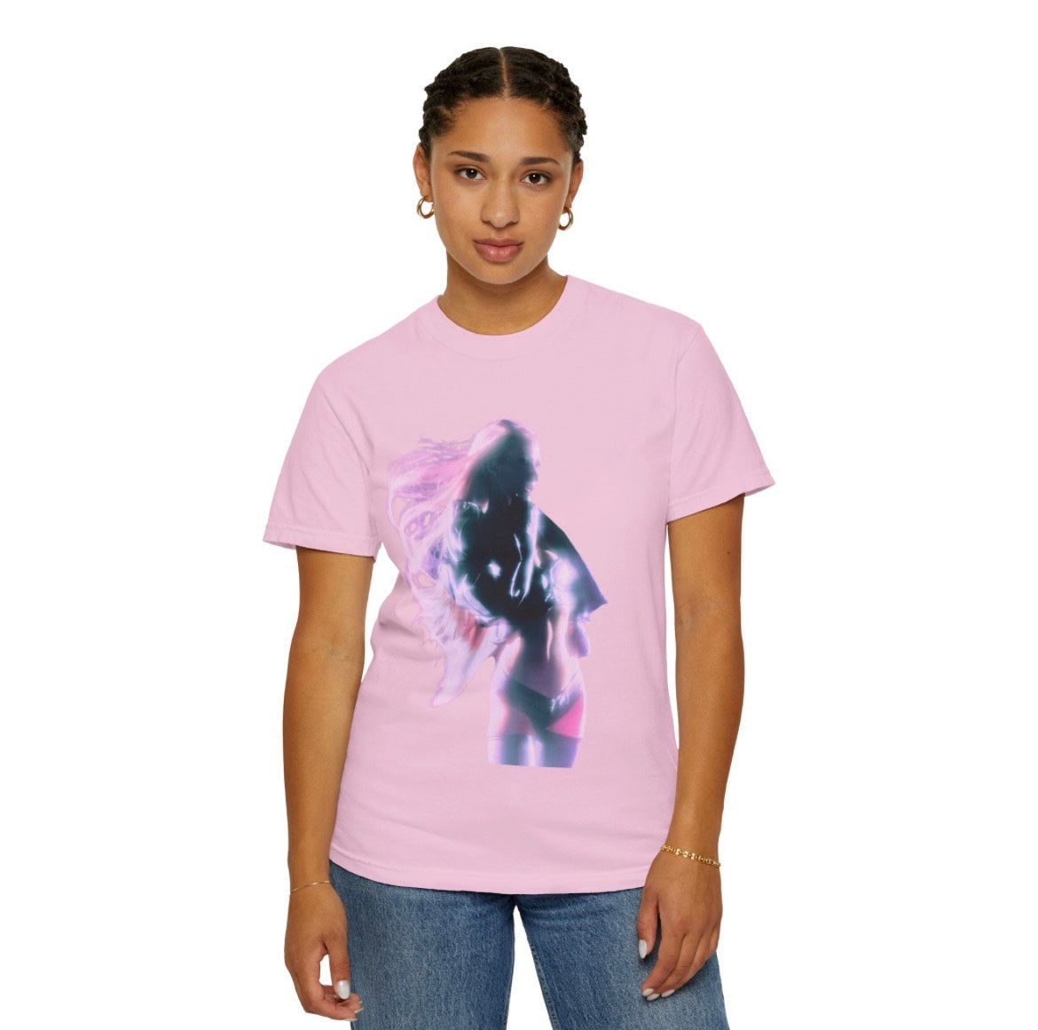 Glow Up Boss Babe Oversized Tee – Black, Navy & Pink Vibes”