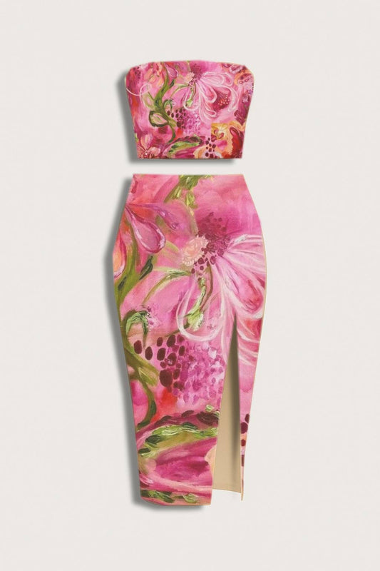 pink cheetah floral