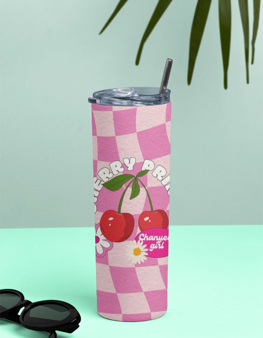 White And Pink Checkered Cherry Combo