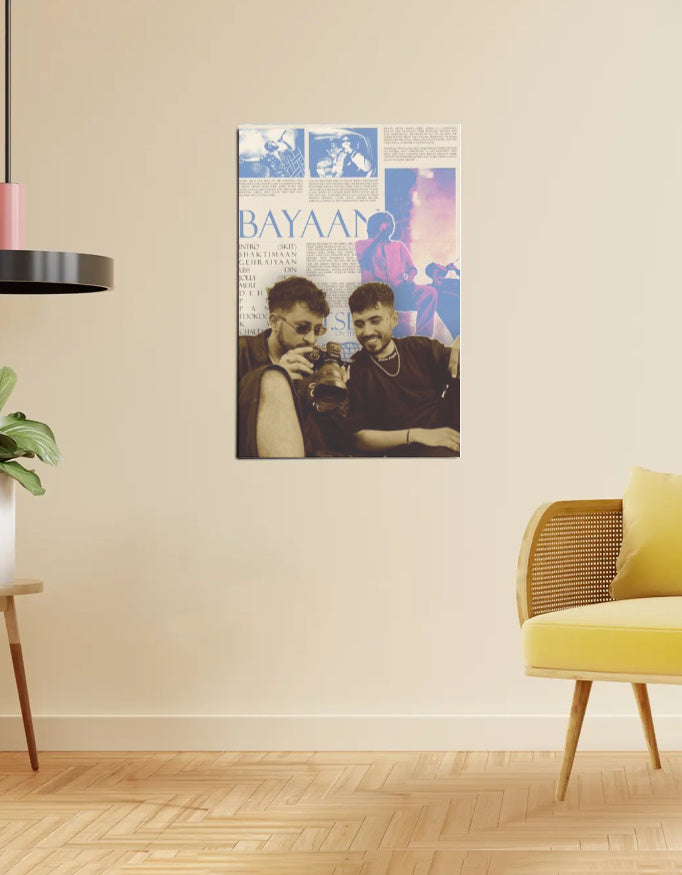 Bayaan – Seedhe Maut Aesthetic Blue Poster (BNW Mood Cut)