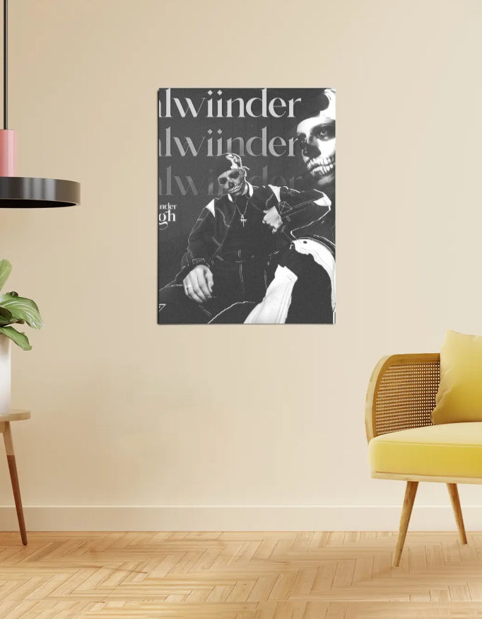 talwiinder SINGH – Skullwave Street Poster (Black & Chrome Aesthetic)
